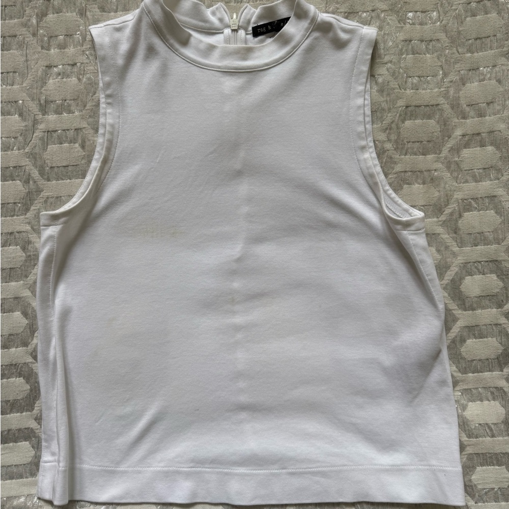 Rag and Bone White Sleeveless Top